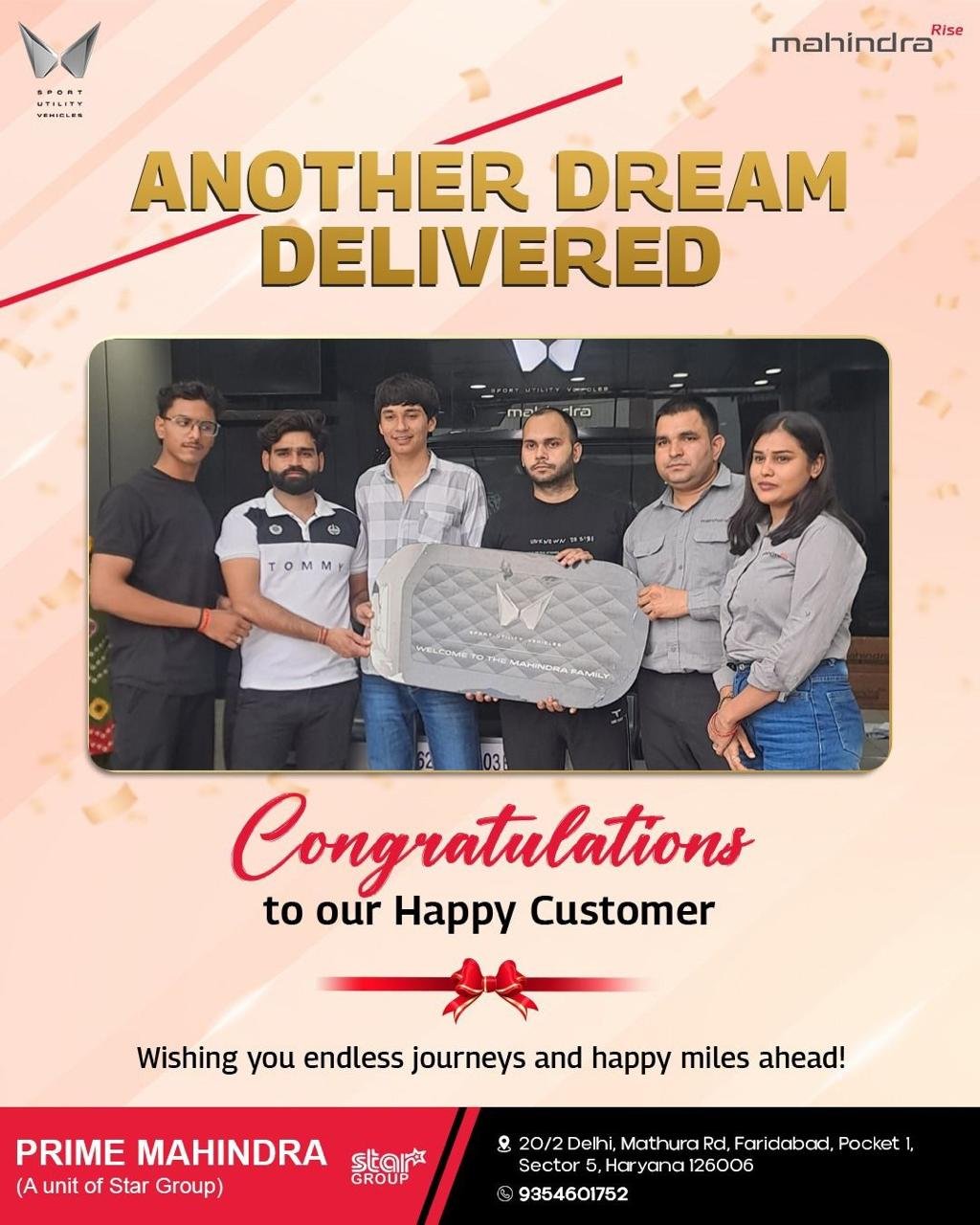Prime Mahindra Delivery Pics